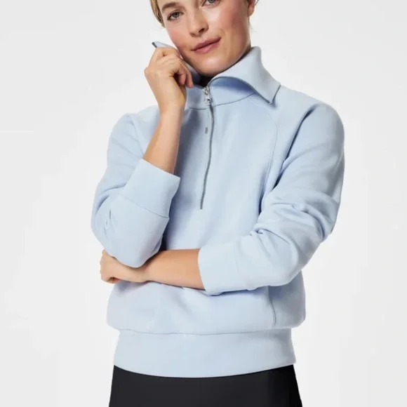 Wild Fable Half Zip Sweatshirt Baby Blue - Picture 2 of 9